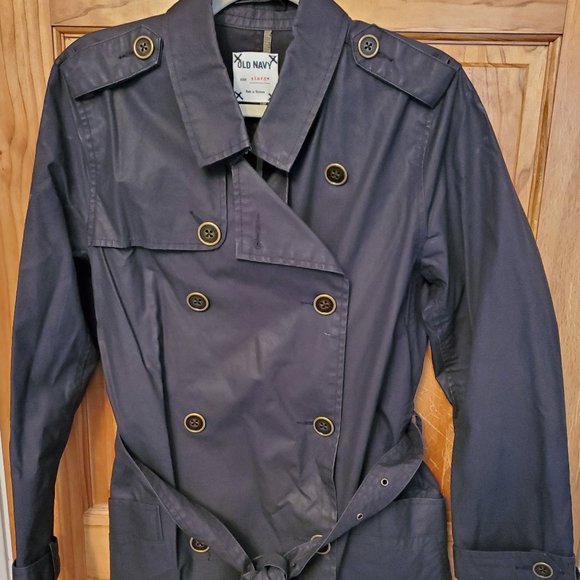 Old Navy Trench Coat - Black - Picture 1 of 3